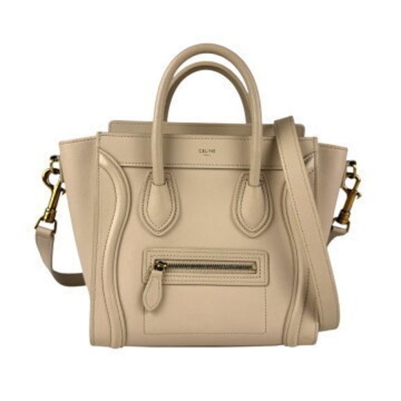 Celine Luggage Shoulder Bag Beige Leather - Picture 1 of 5